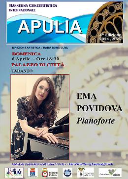Taranto: la pianista Ema Povidova in concerto a Palazzo di Città