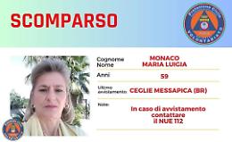 Maria Luigia Monaco trovata senza vita a Ceglie Messapica: era scomparsa da oltre un mese