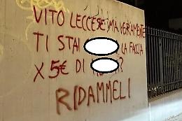Scritte offensive contro il sindaco Vito Leccese in zona Picone: indagano i carabinieri