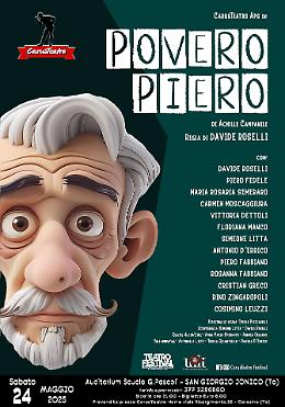 La CarusTeatro porta a San Giorgio Jonico l'irresistibile comicità di "Povero Piero"