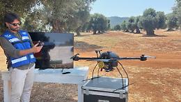 Droni e satelliti in volo per combattere la Xylella. Le foto