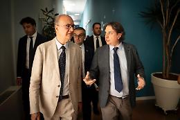 Il Ministro Valditara in visita all’Apulia Digital Lab: «Qui si costruisce il futuro della formazione tecnica». Le foto