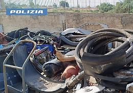 Officina abusiva nella zona industriale di Statte: sequestri e denuncia per reati ambientali. Le foto
