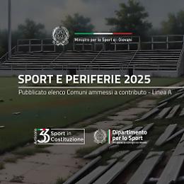 In arrivo 840.000 euro dal bando "Sport e Periferie"