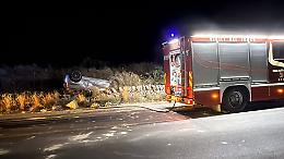  Chevrolet si ribalta sulla Statte-Taranto, salvi per miracolo due ragazzi