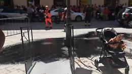 Catrame bollente cade da un terrazzo: sei feriti, anche un bimbo di sei mesi