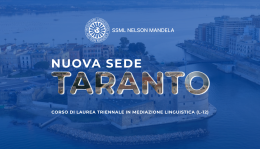 Nasce la nuova sede universitaria della SSML “Nelson Mandela”