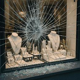 Assalto nella notte in gioielleria: bottino da 100mila euro