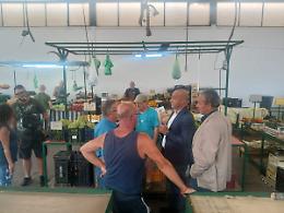 Il sopralluogo del sindaco Bitetti al mercato di piazza Sicilia. Le foto