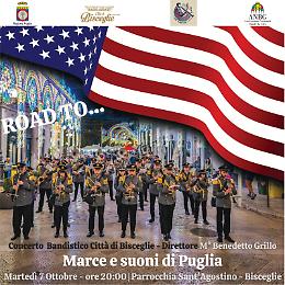 “Road to America”: il Gran Concerto Bandistico “Città di Bisceglie” in concerto prima della partenza per New York