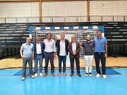 Sopralluogo a Fasano e Conversano per i campi di pallamano per i Giochi del Mediterraneo Taranto 2026