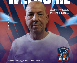 Nuovo corso per la De Florio Nuovi Orizzonti: Gianpaolo Amatori alla guida della prima squadra