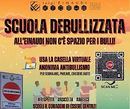 L'Einaudi baluardo contro il bullismo: segnaletica e «Casella virtuale» per un ambiente a prova di prevaricazione