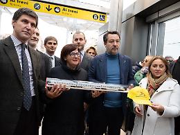 Salvini in visita al cantiere dell’interramento ferroviario: “Un’opera che cambia il volto della città”