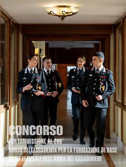 Concorso per 65 Allievi Ufficiali, aperte le selezioni dell&rsquo;Arma dei Carabinieri