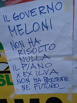 Slai Cobas avvia una nuova campagna sindacale all'ex Ilva. Le foto