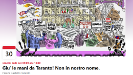 Ex Ilva, nuova mobilitazione in citt&agrave;: sit-in e assemblea pubblica il 30 gennaio
