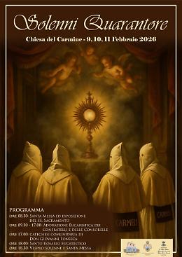 Al Carmine le Solenni Quarantore verso la Quaresima