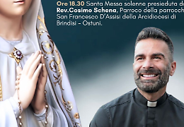 Questo pomeriggio la Santa Messa presieduta da don Cosimo Schena, sacerdote e comunicatore 