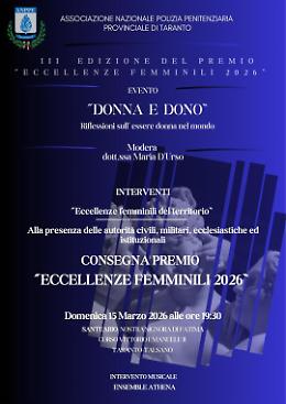Taranto celebra le sue eccellenze: torna il premio &ldquo;Donna e Dono&rdquo;