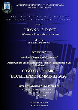 Taranto celebra le sue eccellenze: torna il premio &ldquo;Donna e Dono&rdquo;
