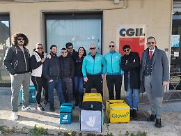 Mobilitazione per i rider, la Cgil chiede diritti e contratto nazionale. Le foto
