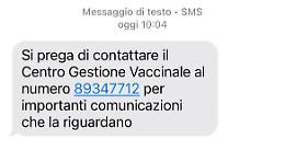 Sms truffa sulle vaccinazioni, allarme della Asl: &ldquo;Non rispondete&rdquo;