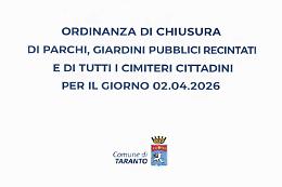 Ordinanza del sindaco: chiusi parchi e cimiteri. Il tempo migliora per i "Sepolcri"