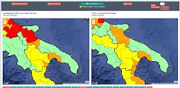 Maltempo in Puglia, scatta l&rsquo;allerta rossa. Situazione complicata per le SP13 e SP14 del Tarantino