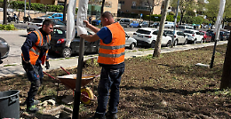 Nuova illuminazione a Poggiofranco, 50 pali a led nel giardino di viale Kennedy. Le foto