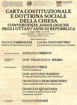 Costituzione e dottrina sociale della Chiesa: un convegno sulle radici comuni della Repubblica