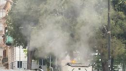 Spazzatrice solleva polveri in strada