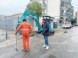 Nuovi marciapiedi in via Bari