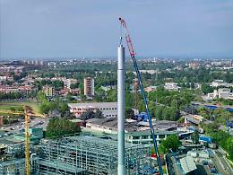 Gruppo Cap, conclusa installazione camino BioPiattaforma ZeroC a Sesto S.Giovanni