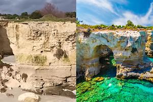 Crolla l’arco dell'amore di Sant’Andrea, simbolo del Salento distrutto dal maltempo