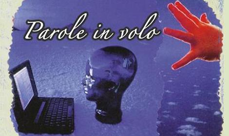 La copertina del libro, "Parole in volo"