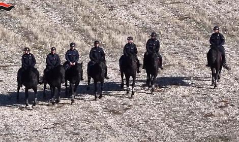 I carabinieri a cavallo della Bat