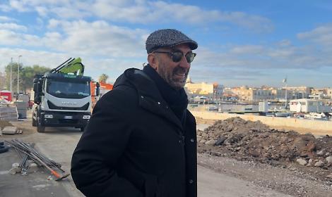Vito Leccese sul cantiere del waterfront di Santo Spirito