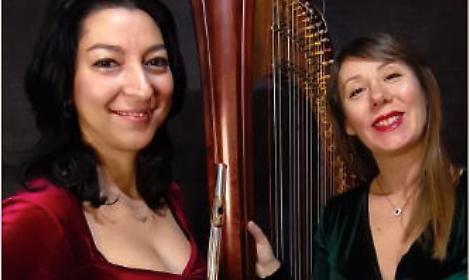  La flautista Alessandra Pulpito e l&rsquo;arpista Gabriella Russo