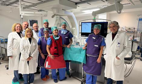 Equipe di medicina nucleare e radiodiagnostica del Policlinico di Bari