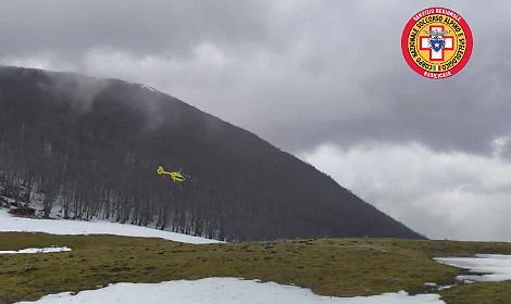 Alpinista ferito sul Pollino, soccorso con l&rsquo;elicottero - foto del Soccorso Alpino e Speleologico Basilicata