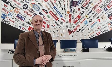 Gianfranco Nitti nella sede dell'Associazione Stampa Estera di Roma