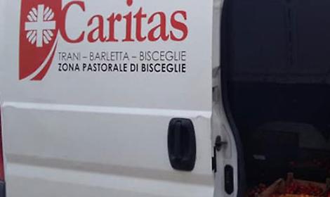 Un mezzo della Caritas di Bisceglie