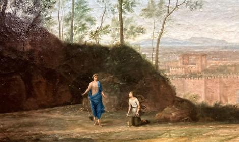 Hendrik Frans van Lint - Particolare della Maddalena che incontra il Risorto