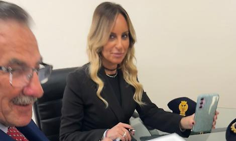 Il presidente della Provincia Bat Bernardo Lodispoto e la giornalista Francesca Rodolfo