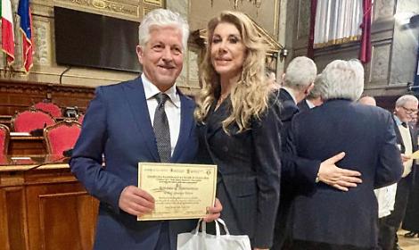 Giuseppe Manca premiato a Roma per l&rsquo;eccellenza del Perrino