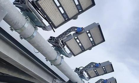 Stadio Iacovone, installati i primi proiettori: &ldquo;Oltre 1400 lux&rdquo;