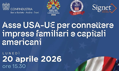 Imprese familiari e capitali Usa, a Bari il confronto con gli investitori