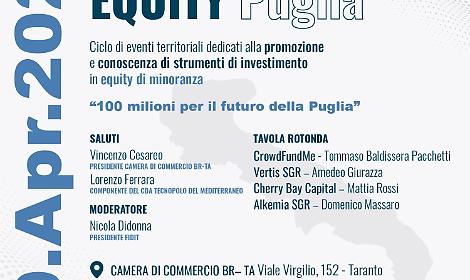 Equity Puglia, al via il roadshow a Taranto