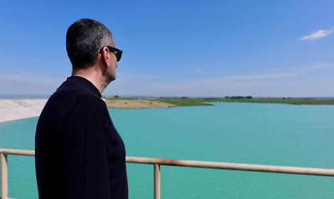 Antonio Decaro alla diga del Pappadai